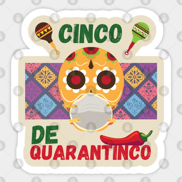 Cinco de mayo, Cinco de quarantinco Sticker by Sam D